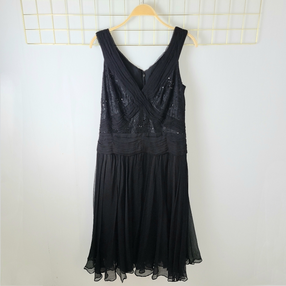 Tadashi Collection Vintage Silk Beaded Whimsigoth Dress